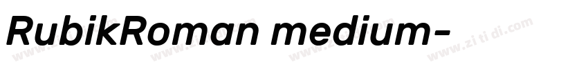 RubikRoman medium字体转换